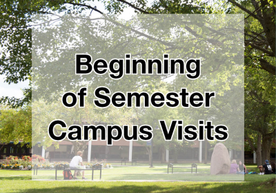 Website Events Calendar Beginning of Semester Visits