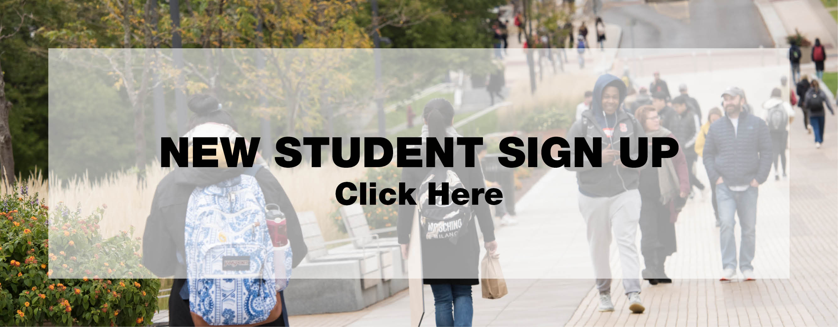 New Students Sign Up Slider
